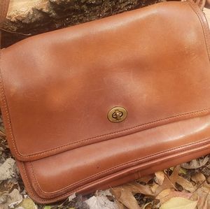 Coach Light Bown Leather cross body bag or pouch